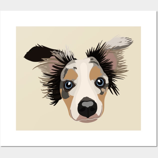 Disheveled puppy Wall Art by crankycranium